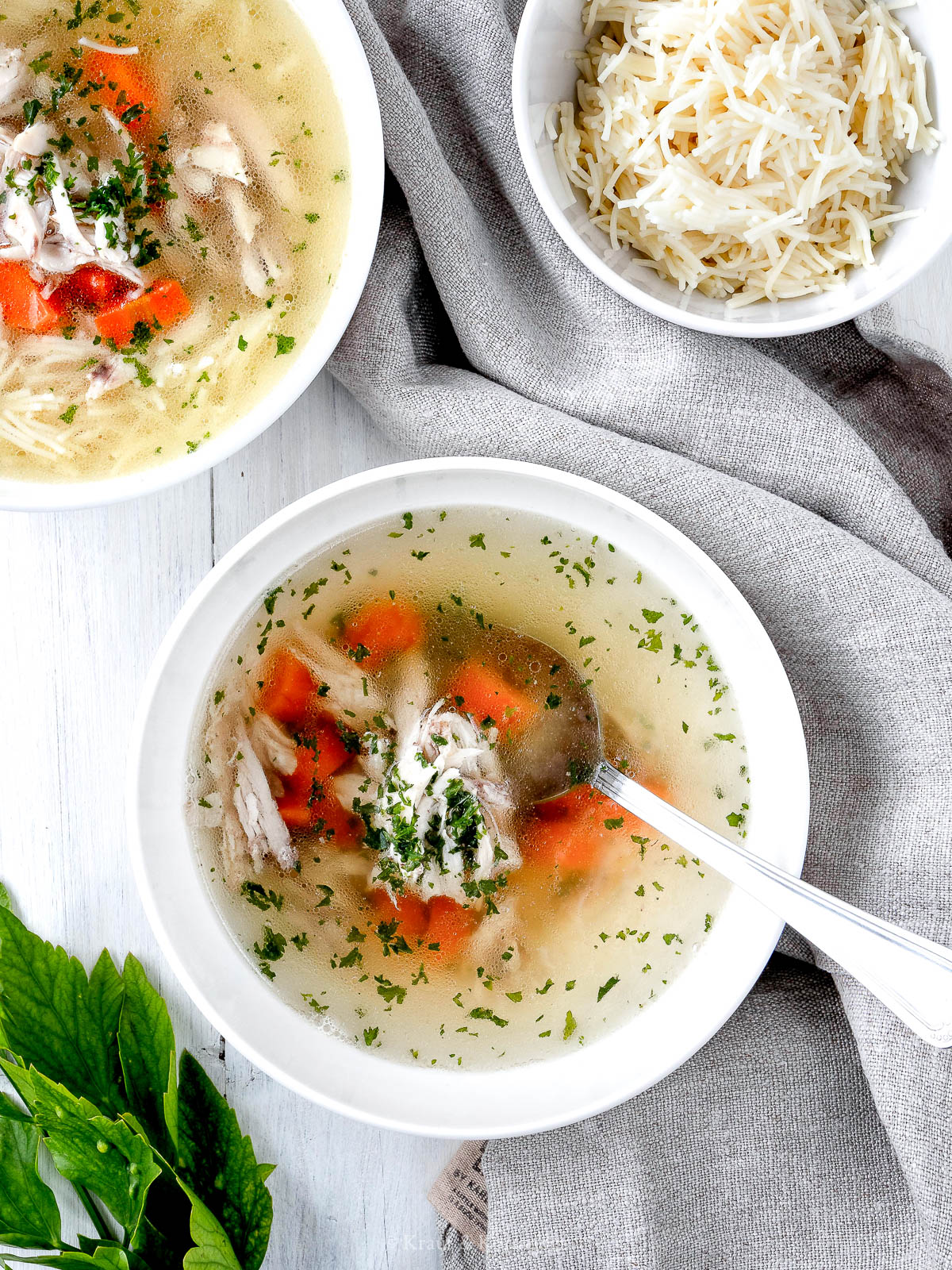 Selbstgemachte Hühnersuppe