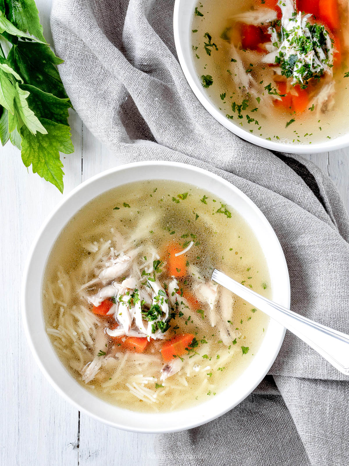 Selbstgemachte Hühnersuppe